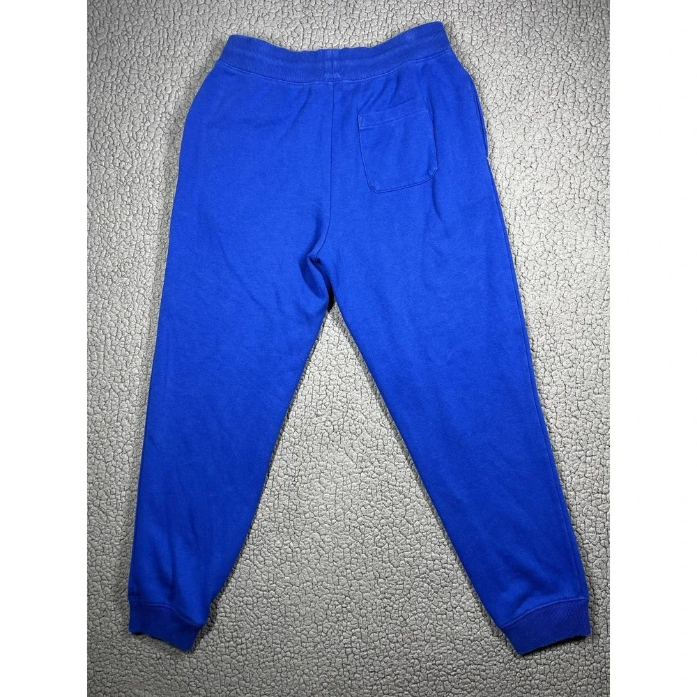 Polo Ralph Lauren Boys Royal Blue Fleece Joggers Sweatpants Graphic Logo L 14-16